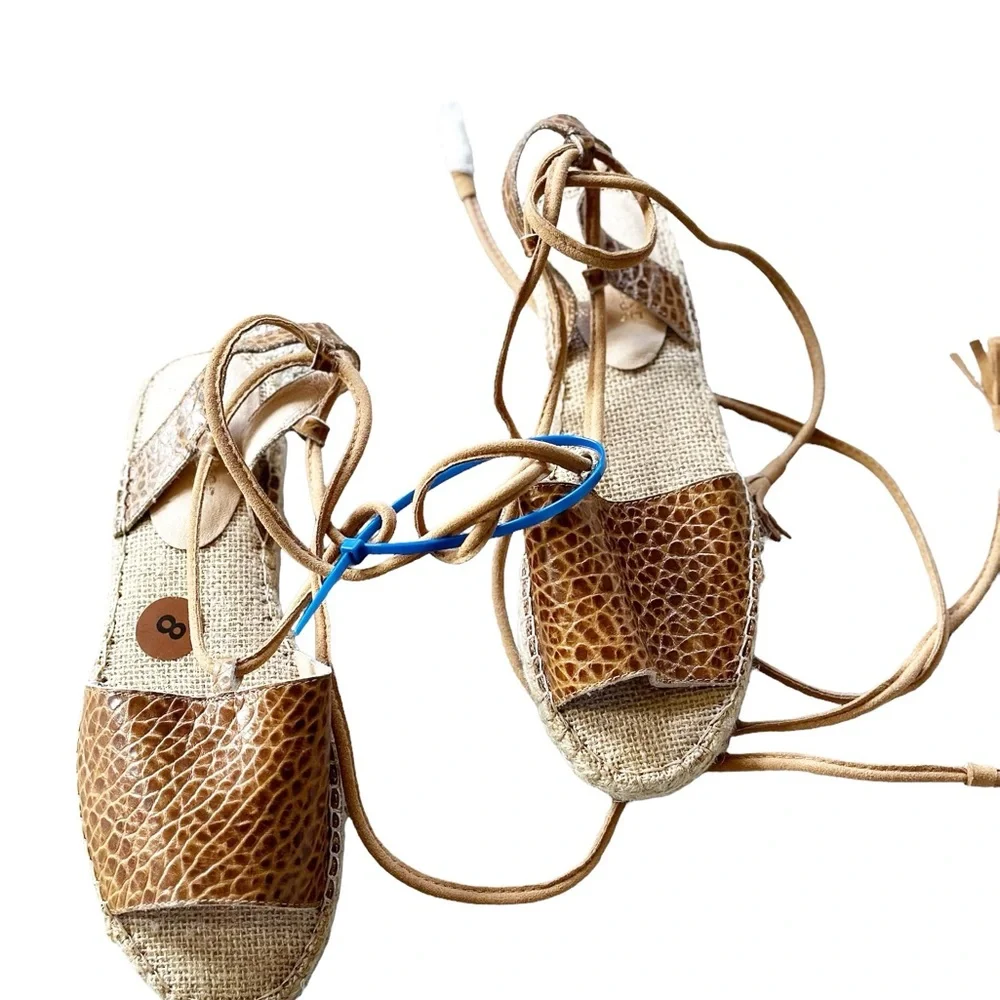 NEW Matisse x amuse society La Vita leather espadrille Snakeskin